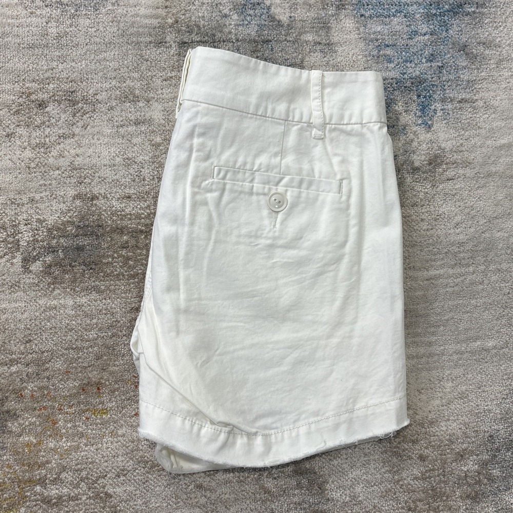 G1 Paper Twill Women's White Cotton Chino Shorts Size 0 Casual Preppy